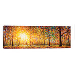 Extra Wide Panorama Of Gorgeous Forest In Autumn // Valery Rybakow (60"W x 20"H x 0.75"D)