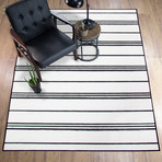 Black + White Stripe (36"L x 60"W)