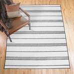 Gray + White Stripe (36"L x 60"W)