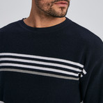 Marc Stripe Sweater // Navy (S)