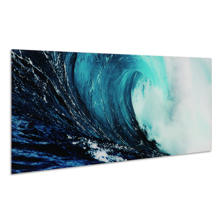 Blue Wave // Frameless Printed Tempered Art Glass (Blue Wave 1 Only)