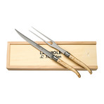 Laguiole Tradition Carving Knife & Fork Set // Set of 2