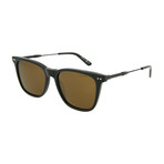 Bottega Veneta // Unisex Square Sunglasses // Black + Brown