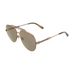 Bottega Veneta // Unisex Aviator Sunglasses // Bronze