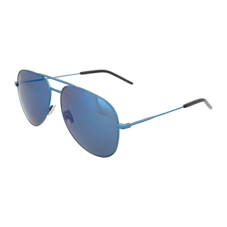 Saint Laurent // Unisex Aviator Sunglasses // Blue