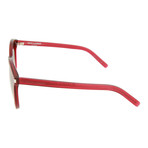 Saint Laurent // Women's Round Sunglasses // Red