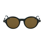 Women's Round Sunglasses // Black + Brown