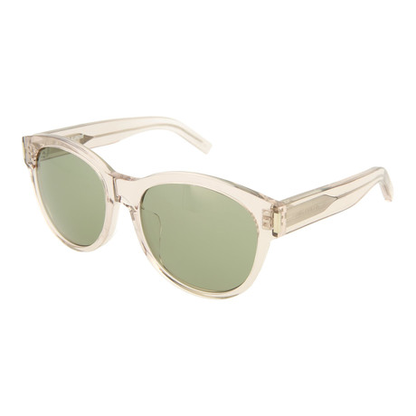 Saint Laurent // Women's Round Sunglasses V2 // Pink + Green