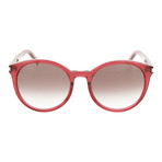 Saint Laurent // Women's Round Sunglasses // Red