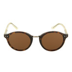 Bottega Veneta // Unisex Round Sunglasses // Havana + Brown