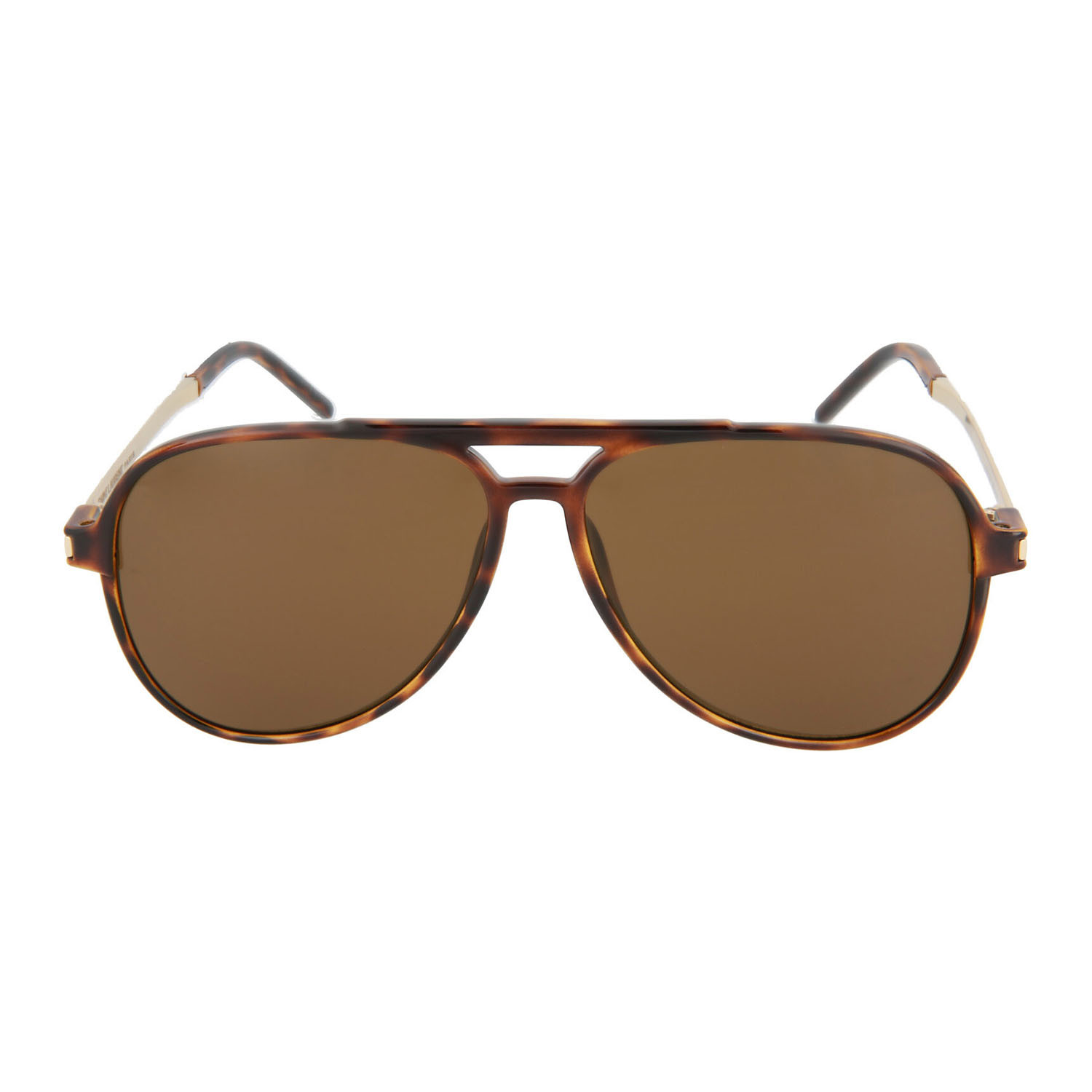 Saint Laurent // Men's Aviator Sunglasses // Havana + Brown - Saint ...