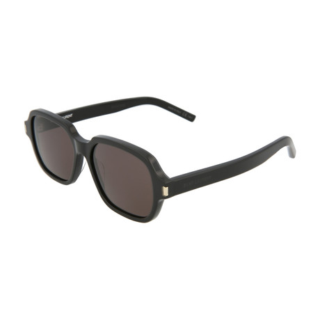 Saint Laurent // Unisex Square Sunglasses // Black + Brown