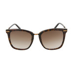 Bottega Veneta // Women's Square Sunglasses // Havana + Bronze