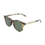 Men's Square Sunglasses // Havana + Green