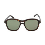 Saint Laurent // Unisex Square Sunglasses V2 // Havana + Green