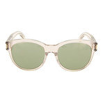 Saint Laurent // Women's Round Sunglasses V2 // Pink + Green