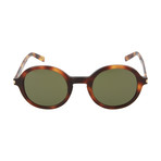 Saint Laurent // Unisex Round Sunglasses // Havana + Green