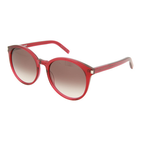 Saint Laurent // Women's Round Sunglasses // Red