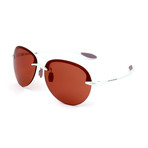 Men's SPL302G Sunglasses // Shiny Pearl White + Red