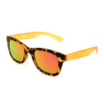 Unisex S1944 Sunglasses // Semi Matte Havana + Orange Mirror