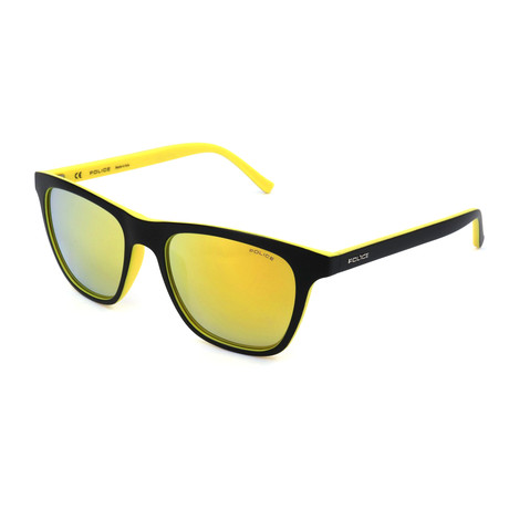 Men's S1936M Sunglasses // Semi Matte Black + Yellow