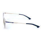 Men's SPL718 Sunglasses // Transparent + Blue Mirror