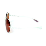 Men's SPL302G Sunglasses // Shiny Pearl White + Red