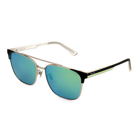 Men's SPL574 Sunglasses // Palladium + Blue Green Mirror