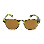 Unisex S1945 Sunglasses // Yellow Gray Camouflage + Brown