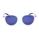 Men's SPL718 Sunglasses // Transparent + Blue Mirror