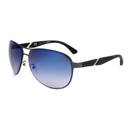 Men's SPL534G Sunglasses // Black + Blue Gradient