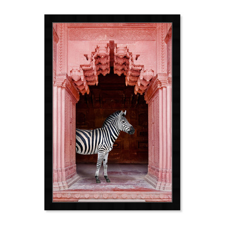 Zebras Apartment is Coral Pink (26.0"H x 18.0"W x 0.5"D)