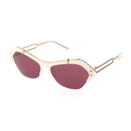 Women's TO0166 25S Sunglasses // Ivory + Pink
