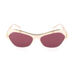 Women's TO0166 25S Sunglasses // Ivory + Pink