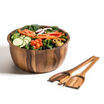 Flared Lip Salad Bowl + Servers