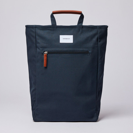 Tony Backpack // Navy + Cognac Brown