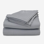 Gray Stripe Sheet Set // Queen