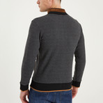 Hubert Full Zip Sweatshirt // Diagonal Anthracite (Small)
