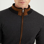 Hubert Full Zip Sweatshirt // Dotted Anthracite (2X-Large)