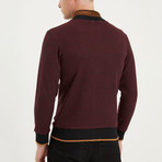 Hubert Full Zip Sweater // Dotted Anthracite (Small)