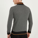 Hubert Full Zip Sweatshirt // Herringbone Black (Small)