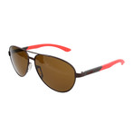 Men's Salute Polarized Sunglasses // Matte Brown