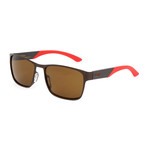 Men's Contra Polarized Sunglasses // Matte Brown