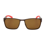 Men's Contra Polarized Sunglasses // Matte Brown