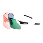 Unisex Pivlock Arena Max Sunglasses // White + Green + Pink