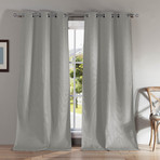 Montgomery Solid Blackout Curtain Set // 2 Piece Set (Gray)