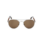 Men's ZC0002 Sunglasses // Silver + Brown