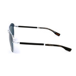 Men's ZC0002 Sunglasses // Silver + Black + Dark Blue