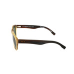 Men's ZC0019 Sunglasses // Dark Brown + Yellow + Green