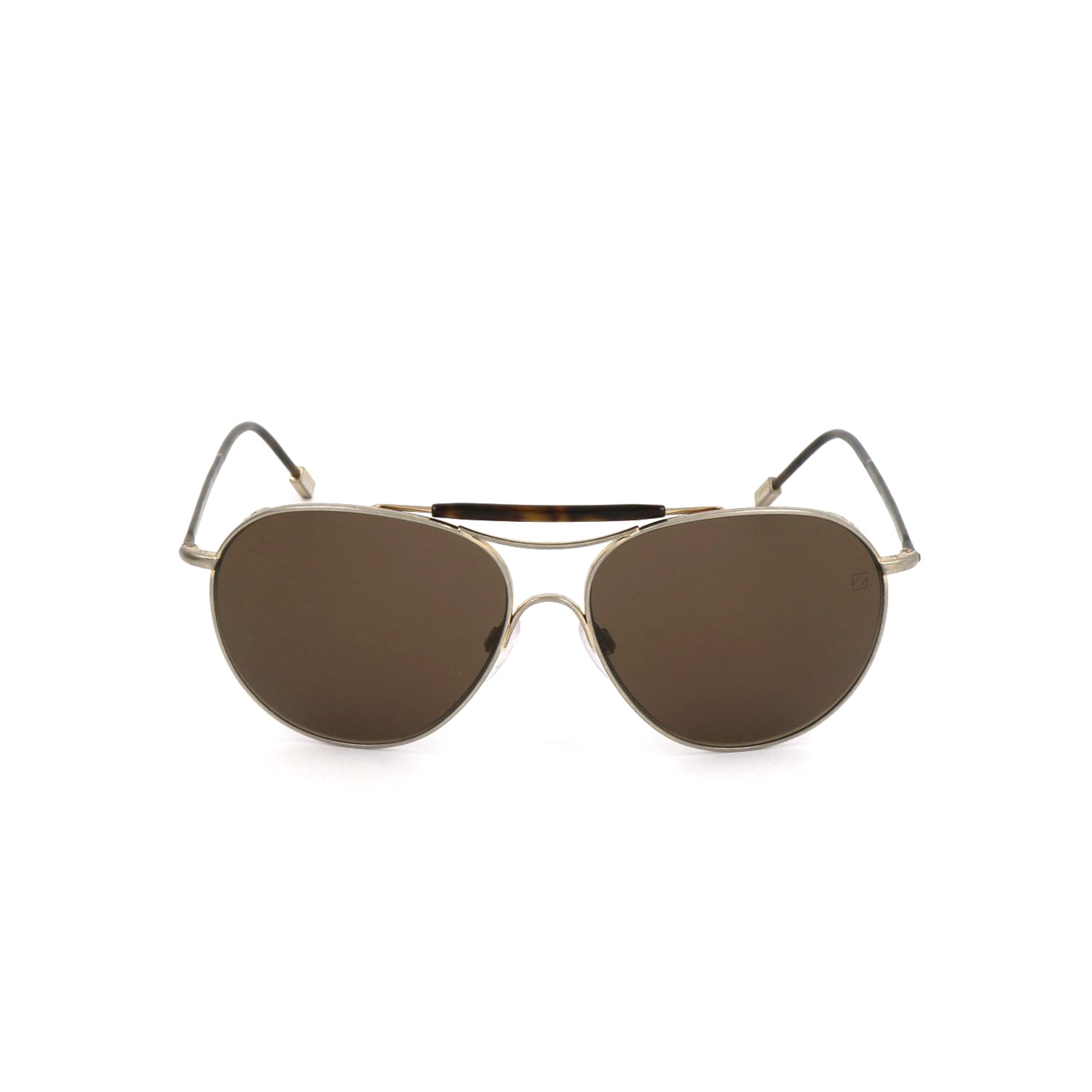 Men's ZC0021 Sunglasses // Matte Palladium + Brown - Designer Glasses ...